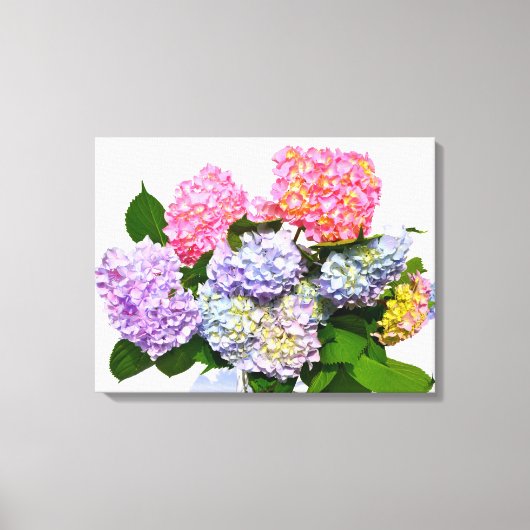 Hydrangea Bouquet Canvas Afdruk (Voorkant)