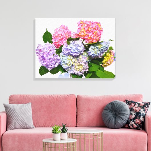 Hydrangea Bouquet Canvas Afdruk (Insitu (Woonkamer))