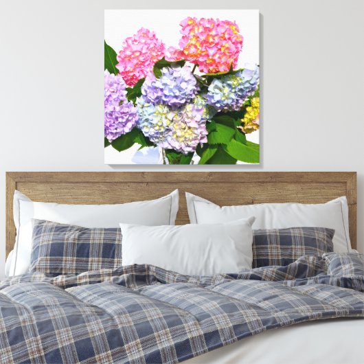 Hydrangea Bouquet Canvas Afdruk (Insitu (Slaapkamer))