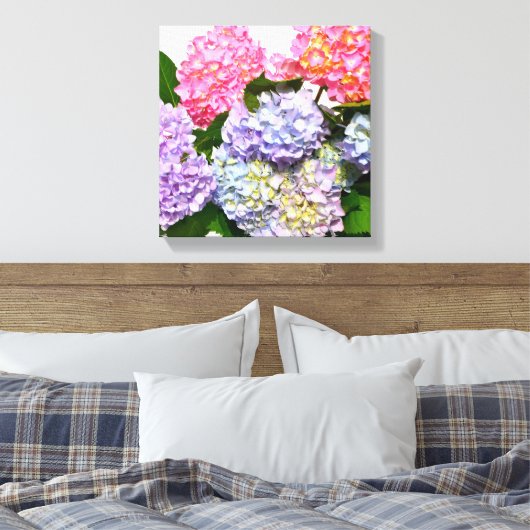 Hydrangea Bouquet Canvas Afdruk (Insitu (Slaapkamer))