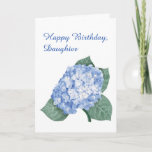 Hydrangea Bouquet Daughter Birthday Kaart<br><div class="desc">Een elegante hydrangea bundel grast de voorzijde van deze verjaardagskaart. De blauwe hydrangea, die met pastels is getekend, creëer een delicaat en opvallend ontwerp om uw dochter te eren. De woorden "Happy Birthday, Dochter" staan aan de voorkant. De binnenkant houdt een tong-in-wang gevoel vast dat je kunt behouden of aanpassen....</div>