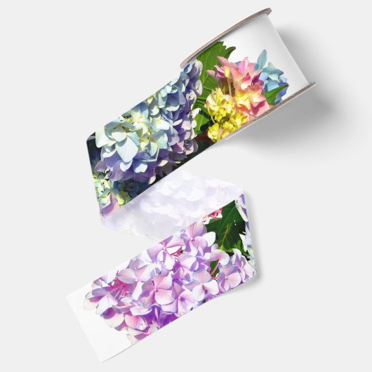 Hydrangea Bouquet Grosgrain Lint (Achterkant)