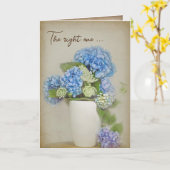 Hydrangea Bouquet in Vase Kaart (Gele Bloem)