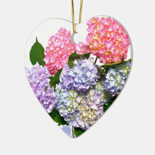 Hydrangea Bouquet Keramisch Ornament (Links)