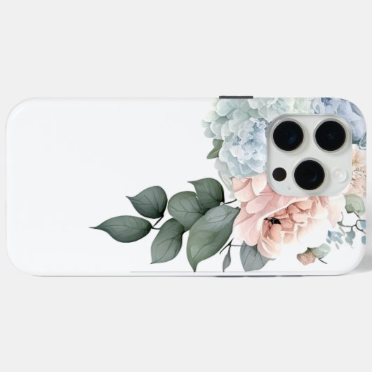 Hydrangea Bouquet On White Case-Mate iPhone Case (Achterkant (horizontaal))