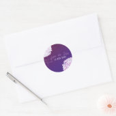 Hydrangea Bouquet Paars Wedding Ronde Sticker (Envelop)
