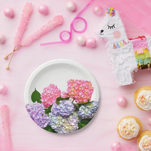 Hydrangea Bouquet Papieren Bordje (Feest)