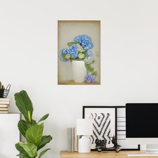 Hydrangea Bouquet Poster (Thuiskantoor)