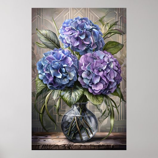Hydrangea Bouquet Poster – Floral Stilleven (Voorkant)
