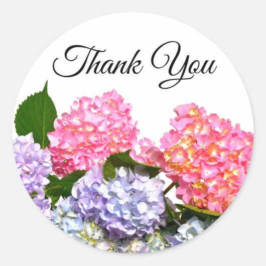 Hydrangea Bouquet Ronde Sticker (Voorkant)