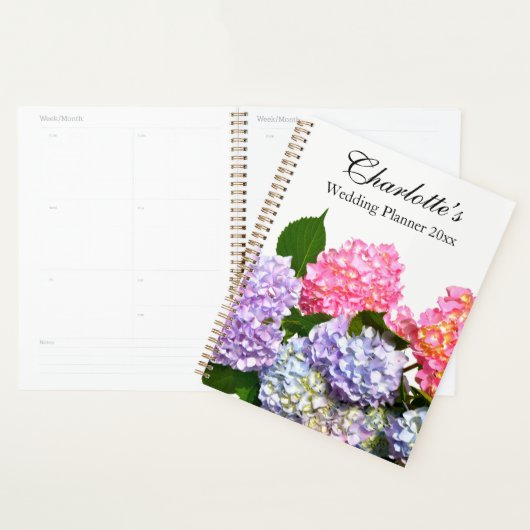 Hydrangea Bouquet roze paars blauw gele bloemen Planner (Display)