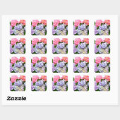 Hydrangea Bouquet Vierkante Sticker (Vel)