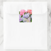 Hydrangea Bouquet Vierkante Sticker (Tas)
