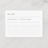 Hydrangea Bow Vrijgezellenfeest Recept Aanvraag Informatiekaartje (Achterkant)