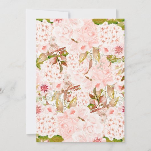 hydrangea bridal doucheuitnodiging kaart (Achterkant)