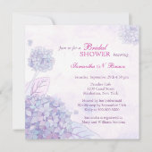 Hydrangea Bridal Shower Invitations Kaart (Voorkant)