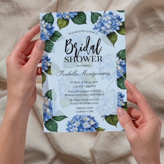 Hydrangea Bridal Shower Kaart
