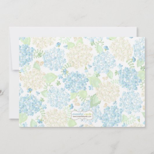 Hydrangea Bridal Shower Kaart (Achterkant)