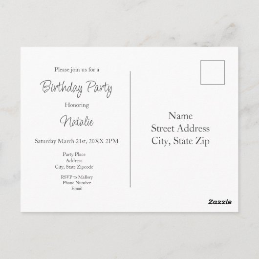 Hydrangea Briefkaart (Achterkant)