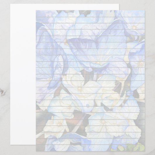 Hydrangea Briefpapier (Voorkant / Achterkant)