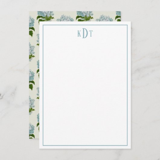 Hydrangea Briefpapier Notecard Notitiekaartje (Voorkant / Achterkant)