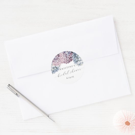 Hydrangea Bruidsbruiloft Sticker (Envelop)