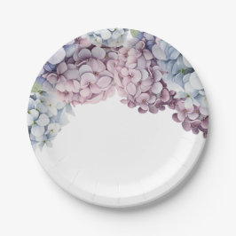 Hydrangea Bruidsfeest Papieren Borden Bordje