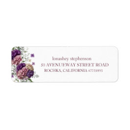 Hydrangea Bruidsfeest Retouradres Label