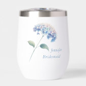 Hydrangea Bruidsmeisje Wijn Tumbler (Voorkant)