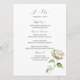 Hydrangea Bruidstafel Decor | Menu