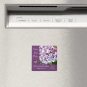 Hydrangea Bruiloft Bewaar de datum Magneet (Insitu (Vaatwasser))