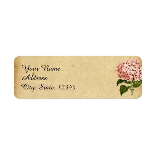  Hydrangea bruiloft label (Voorkant)