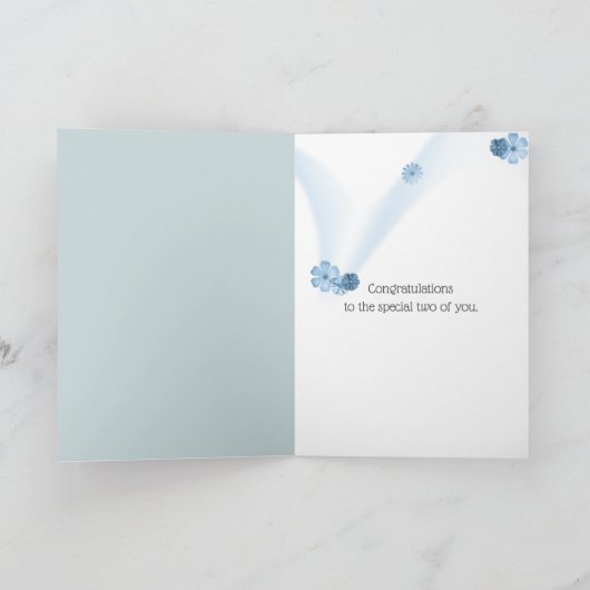 Hydrangea Bruiloft met Religieuze Tekst Kaart (Binnen)