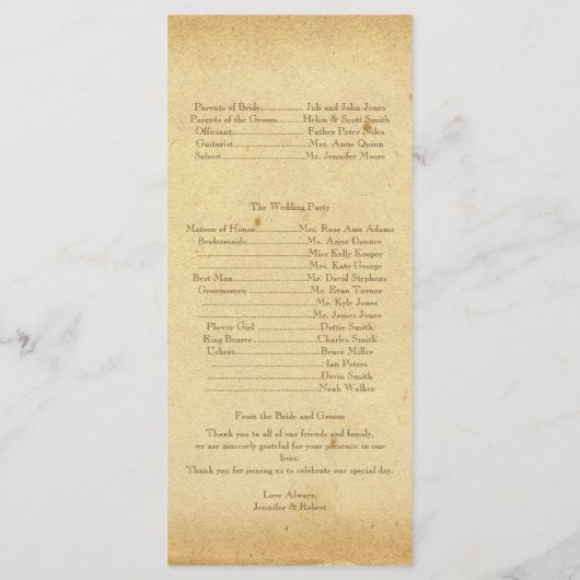  Hydrangea bruiloft programma Programmakaart (Achterkant)