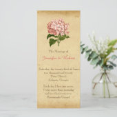  Hydrangea bruiloft programma Programmakaart (Staand voorkant)