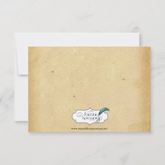 Hydrangea Bruiloft Reactie Kaart (Achterkant)