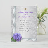 Hydrangea bruiloft uitnodiging (Staand voorkant)