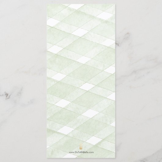 Hydrangea Bruiloftsmenu's Menu (Achterkant)