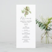 Hydrangea Bruiloftsmenu's Menu (Staand voorkant)