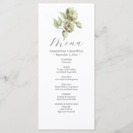 Hydrangea Bruiloftsmenu's Menu