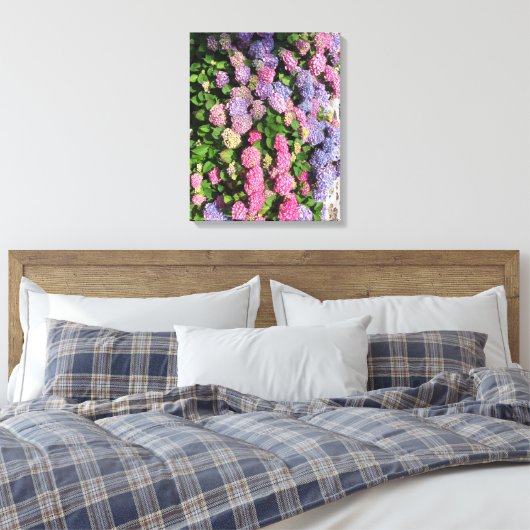 Hydrangea bush Toile Canvas Afdruk (Insitu (Slaapkamer))