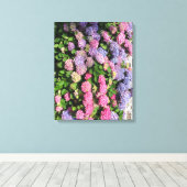 Hydrangea bush Toile Canvas Afdruk (Insitu (Houten vloer))