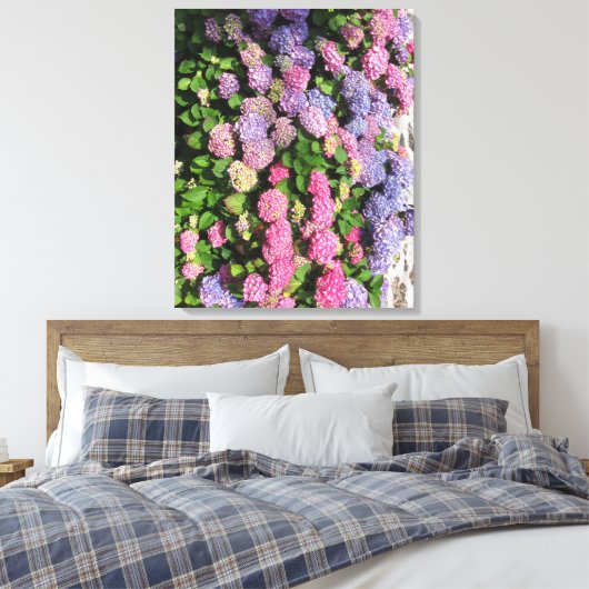 Hydrangea bush Toile Canvas Afdruk (Insitu (Slaapkamer))