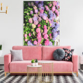 Hydrangea bush Toile Canvas Afdruk (Insitu (Woonkamer))