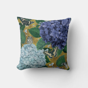 Hydrangea & Butterflies - Natuur-geïnspireerd Kussen