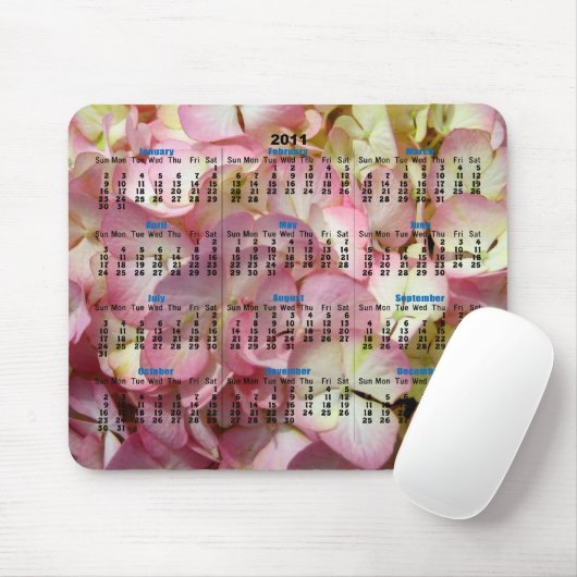 Hydrangea Calendar Muismat (Met muis)