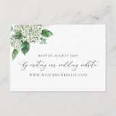 Hydrangea Calligraphy Wedding RSVP Online Card Informatiekaartje (Voorkant)