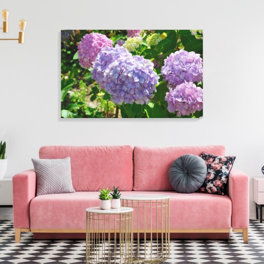 Hydrangea Canvas Afdrukken (Insitu (Woonkamer))