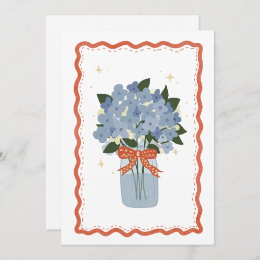 Hydrangea Card Feestdagenkaart (Voorkant / Achterkant)
