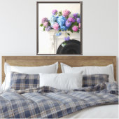 Hydrangea Cascade Canvas Afdruk (Insitu (Slaapkamer))